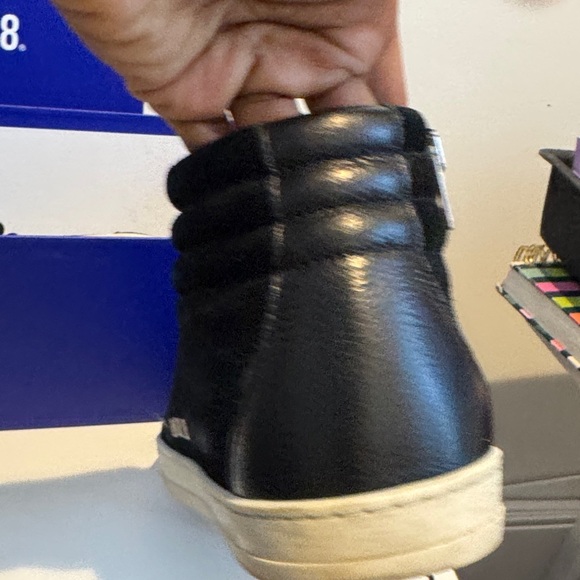 NIB P448 Black and black and shimmery High-Top Sneakers size 39 - Picture 4 of 11